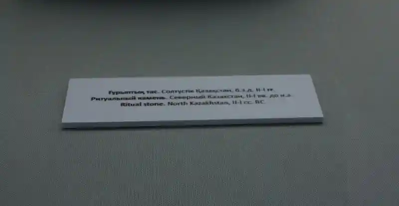 Ritual stone with a horn-like design on one of its sides